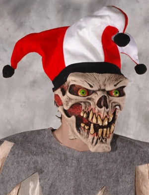 Die Laughing, Evil Skull Monster Clown Latex Face Mask