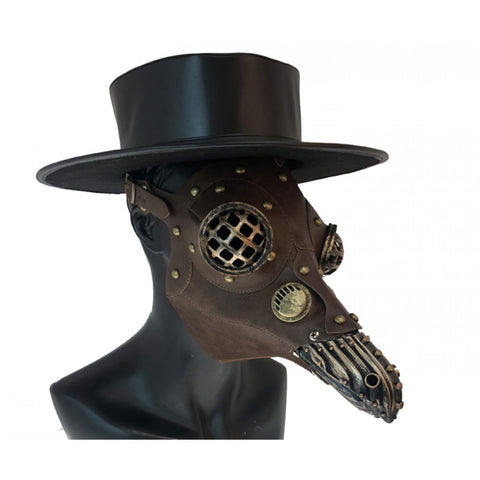 Mask Plague Doctor Brown Leahter