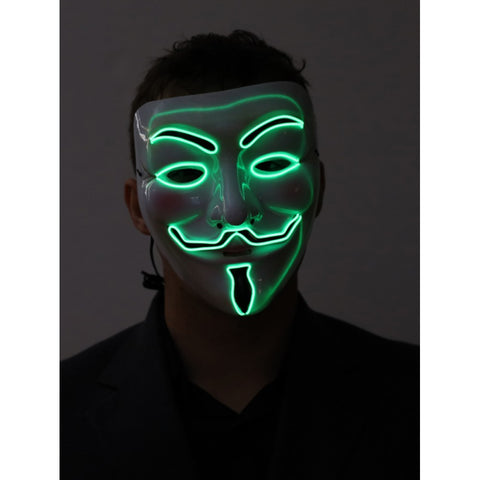 Mask Light Up V Green