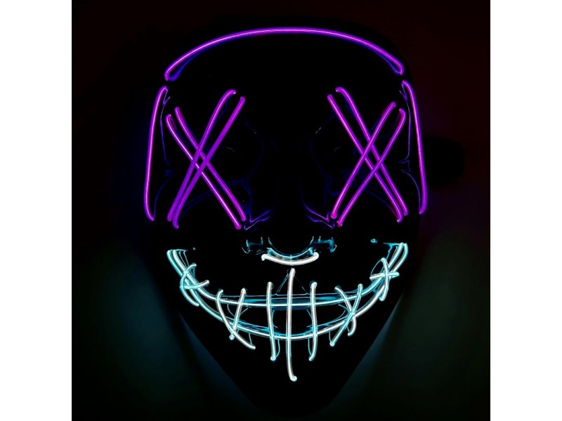 Mask Lightup Neon White/Purple