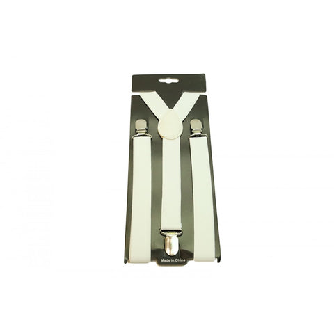 Suspenders White Skinny