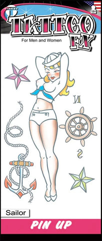 Tinsley Transfers Sailor Pinup Tattoo