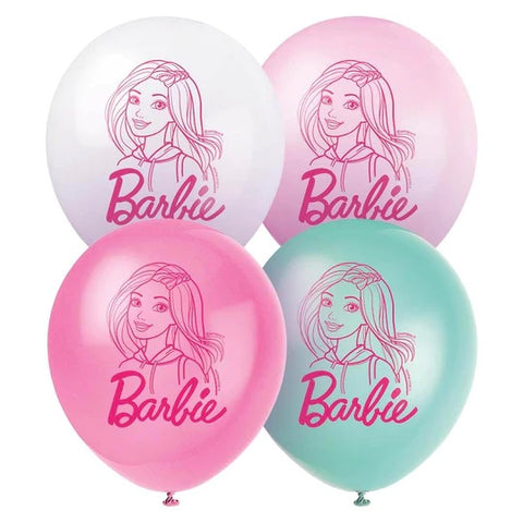 Barbie 12" Latex Balloons 8CT
