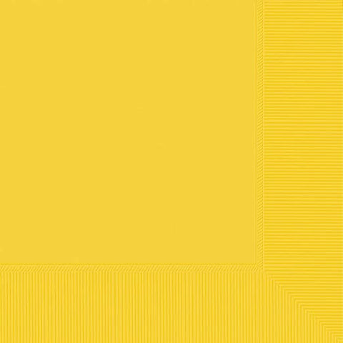 9 7/8" Beverage Napkins - Yellow Sunshine - 50CT