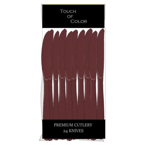 Plastic Knives - Chocolate Brown - 24CT