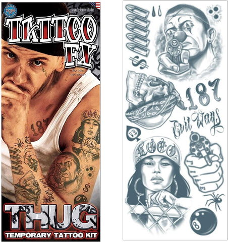 Tinsley Transfers Thug Character Tattoos