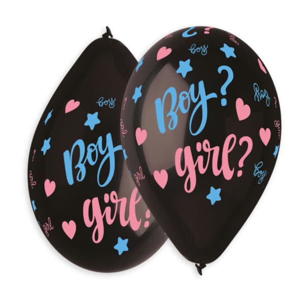 Boy or Girl? Printed 13" Latex Balloons 5CT