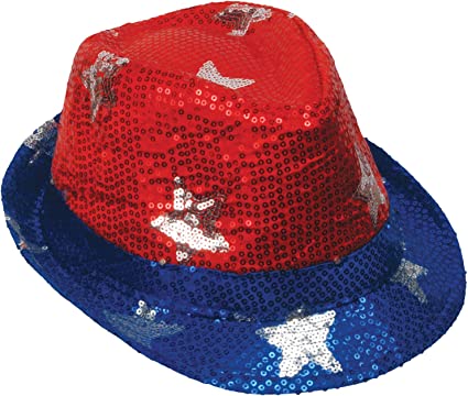 Hat Fedora Patriotic Lightup