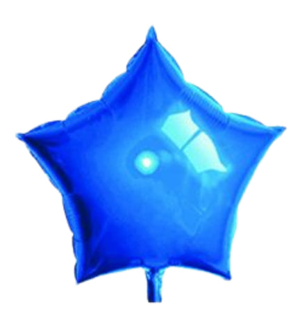 19" Blue Star Shape Foil Mylar Balloon