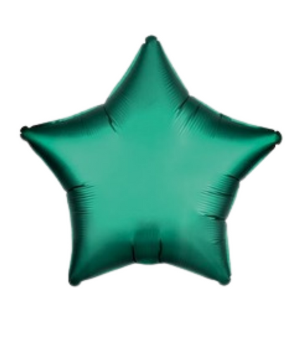 19" Chrome Green Star Shape Foil Mylar Balloon