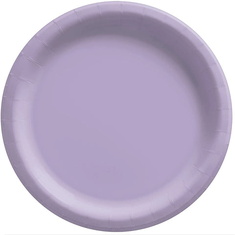 7" Round Paper Plates - Lavender - 20CT