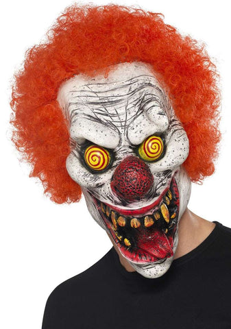 Twisted Red Hair Clown Latex Mask