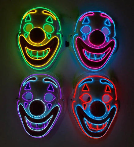 Lightup Rainbow Clown Mask