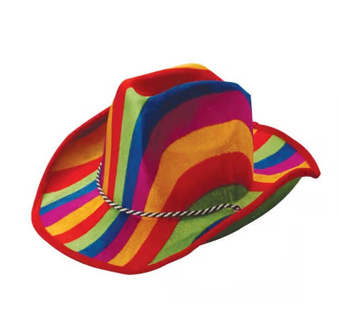 Hat Rainbow Striped Cowboy