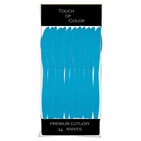 Plastic Knives - Turquoise - 24CT