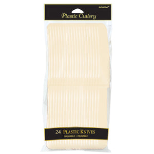 Plastic Knives - Vanilla Creme - 24CT