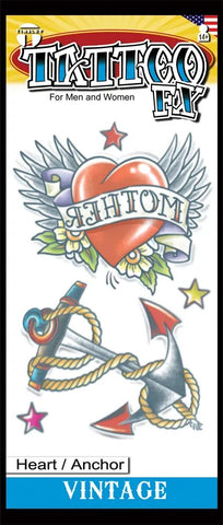 Tinsley Transfers Heart/Anchor Vintage Tattoo