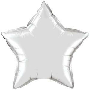 19" Chrome Silver Star Shape Foil Mylar Balloon